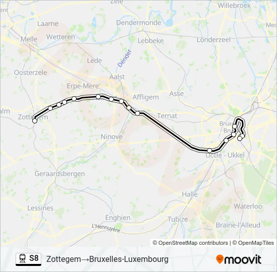 S8 Train Line Map