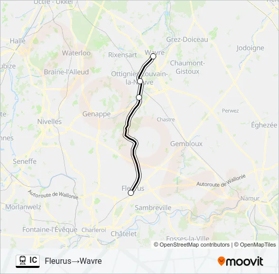 IC Train Line Map