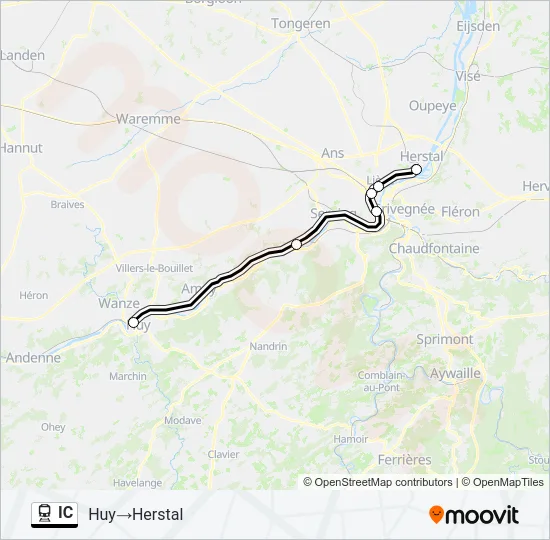 IC Trein Line Map