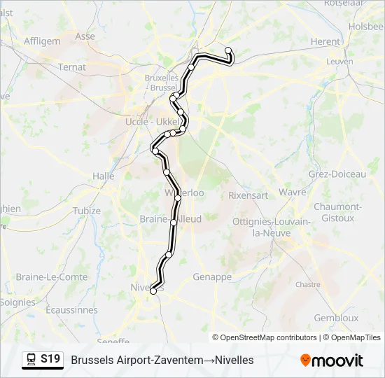 S19 Train Line Map