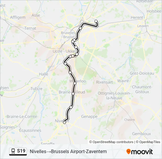 S19 Train Line Map