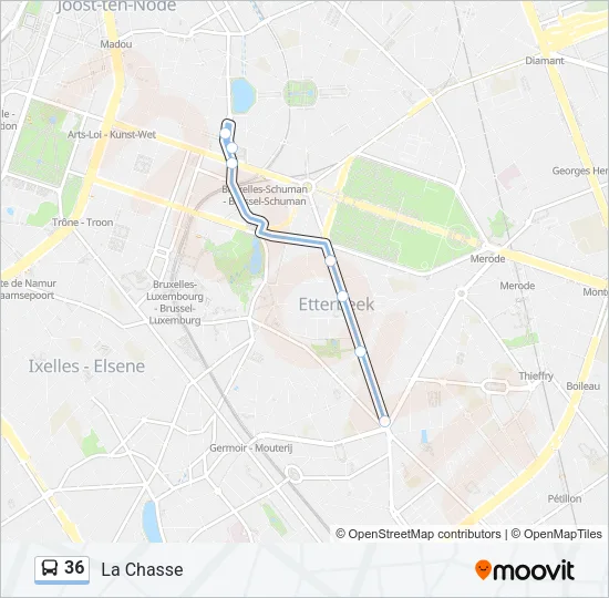 36 Bus Line Map