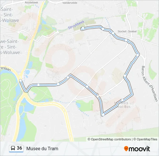 36 Bus Line Map