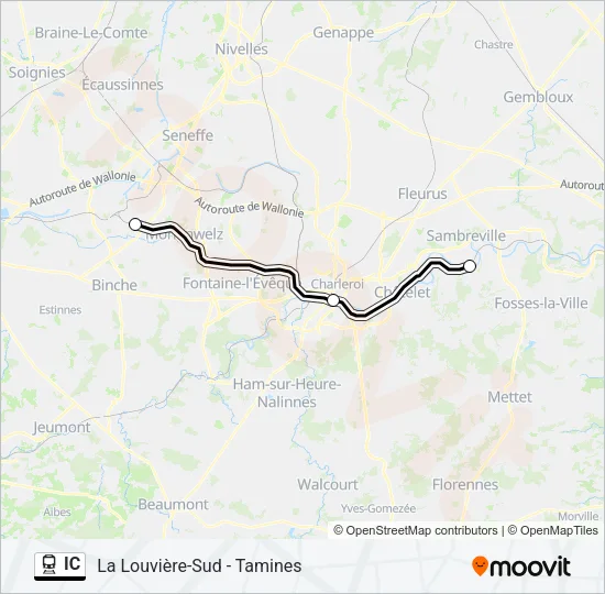 IC Train Line Map