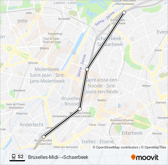 S2 train Line Map