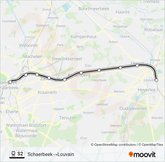 S2 Train Line Map