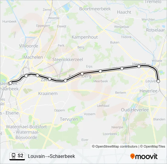 S2 Train Line Map