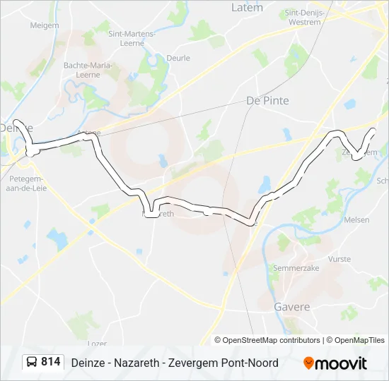 814 Bus Line Map