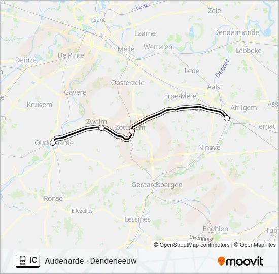 IC Trein Line Map