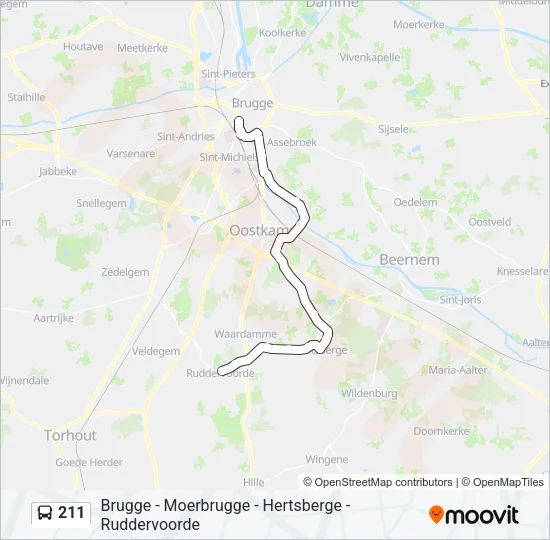 211 Bus Line Map