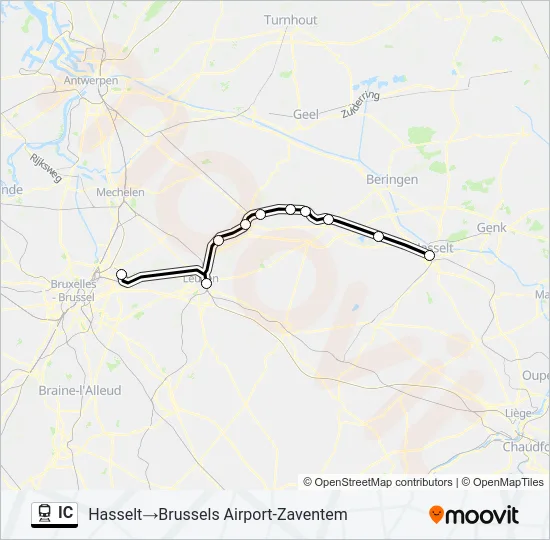 IC Train Line Map