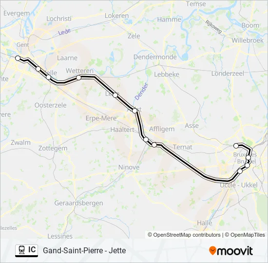IC Train Line Map