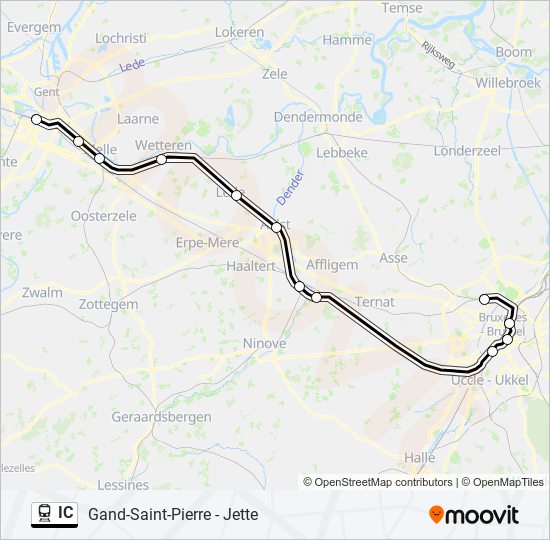 IC train Line Map