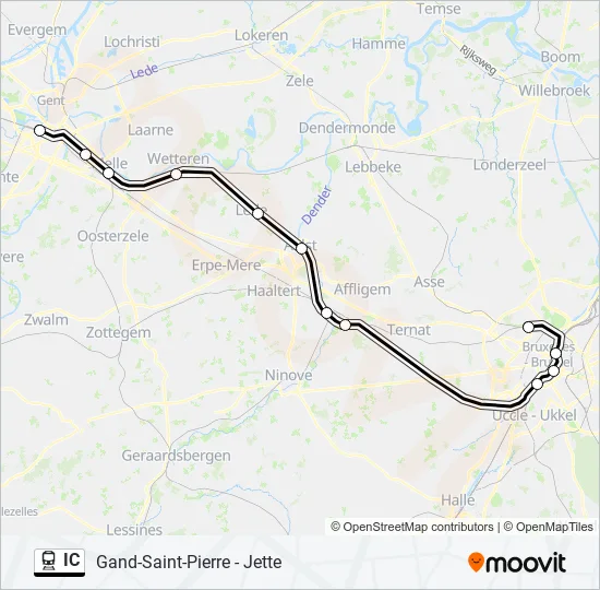 IC Train Line Map