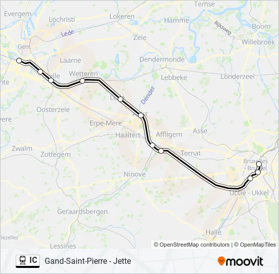 IC Train Line Map