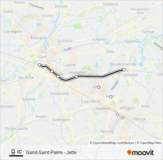 IC Train Line Map