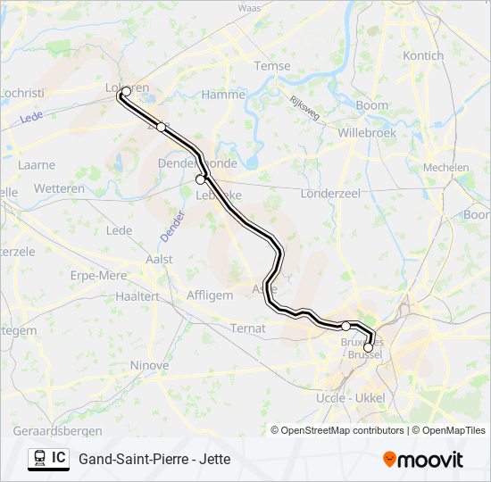 IC train Line Map