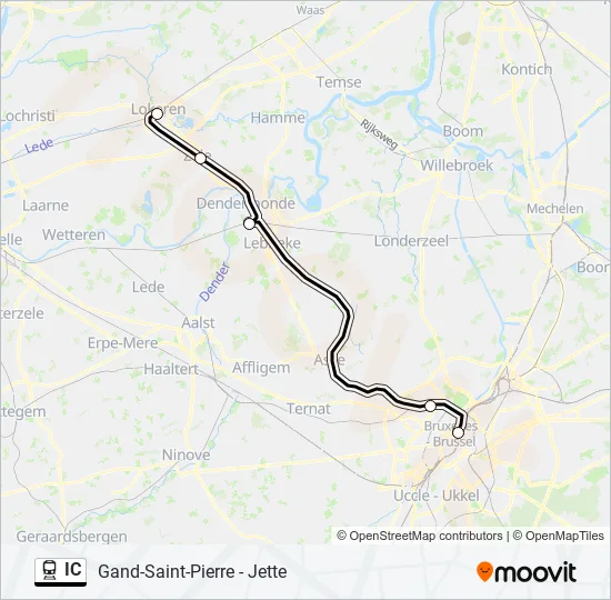 IC Trein Line Map