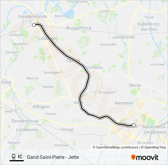 IC Train Line Map
