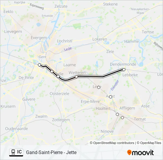 IC Train Line Map