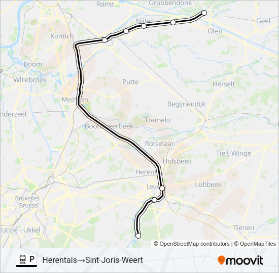 P Train Line Map
