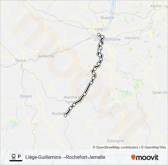 P Train Line Map