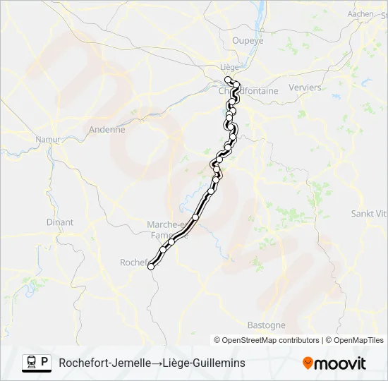 P Train Line Map