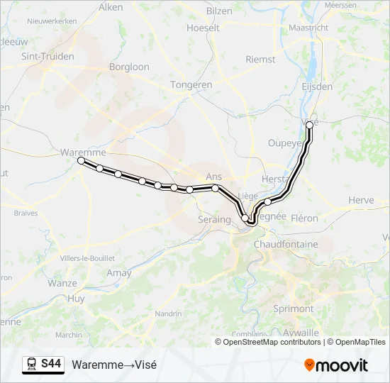 S44 Train Line Map