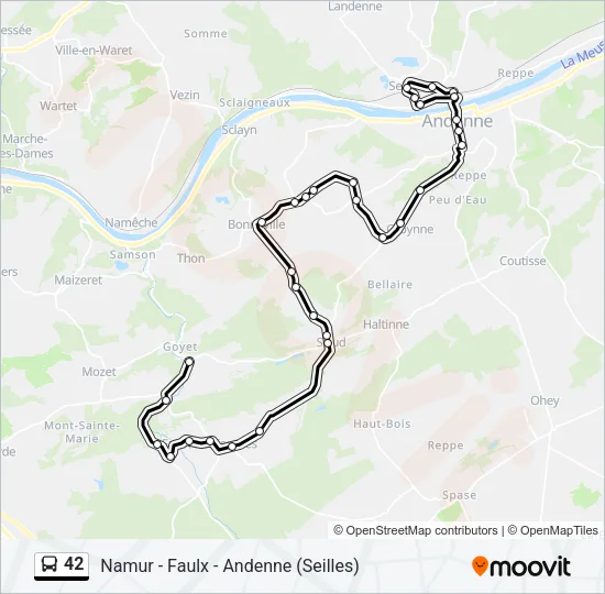 42 Bus Line Map