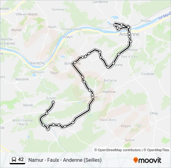 42 Bus Line Map