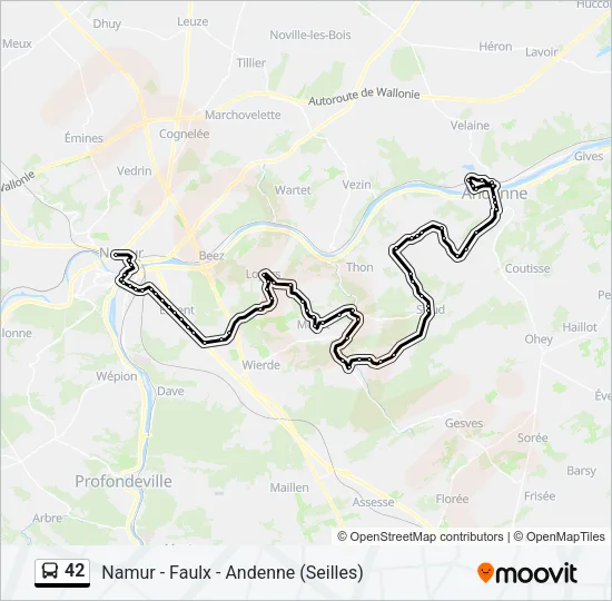 42 Bus Line Map