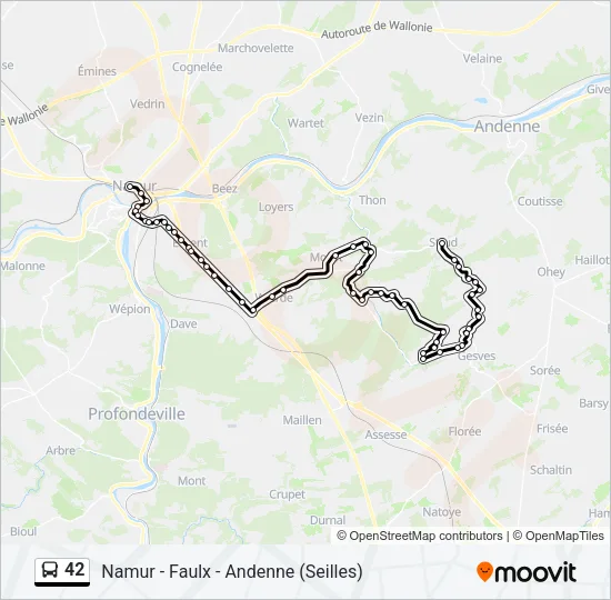 42 Bus Line Map