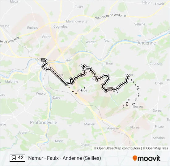 42 Bus Line Map