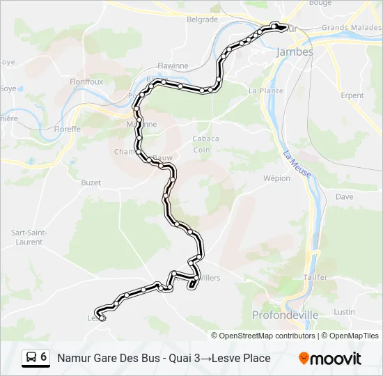 6 Bus Line Map