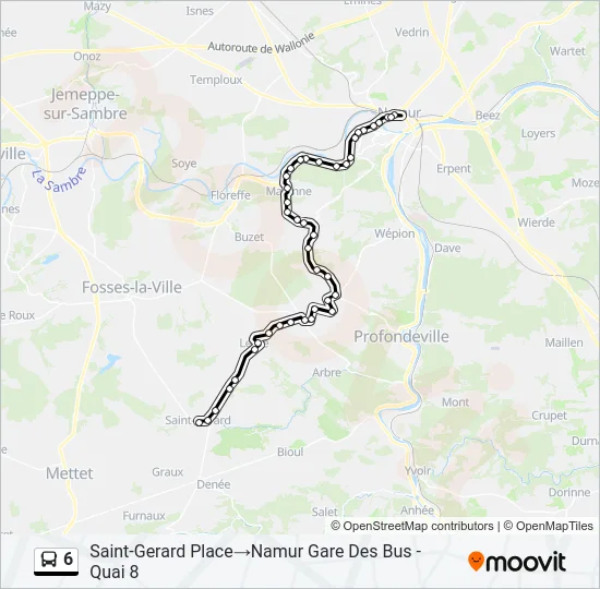 6 Bus Line Map