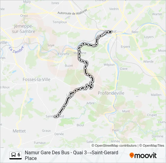 6 Bus Line Map