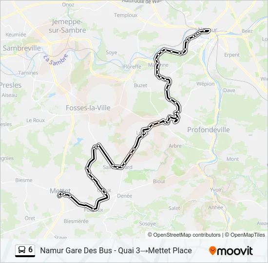 6 Bus Line Map