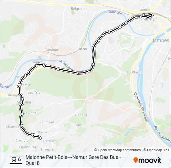 6 Bus Line Map