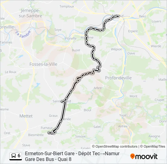 6 Bus Line Map