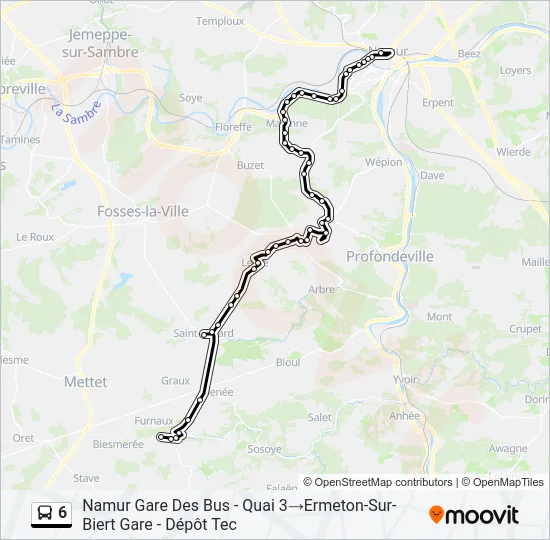 6 Bus Line Map