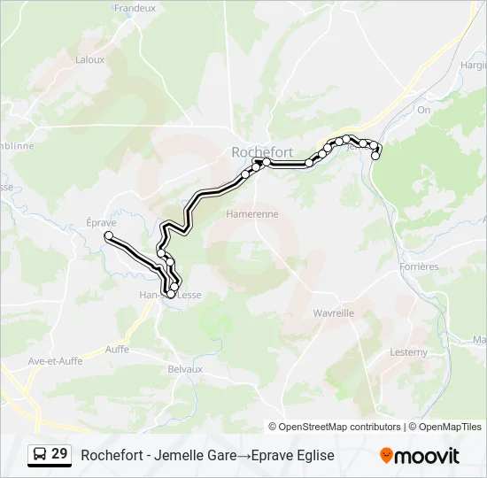 29 Bus Line Map