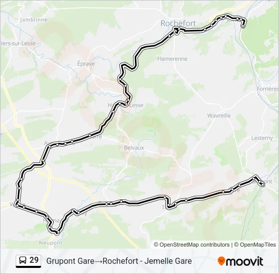 29 Bus Line Map