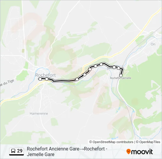 29 Bus Line Map