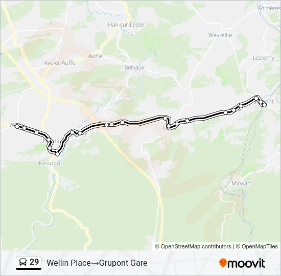 29 Bus Line Map
