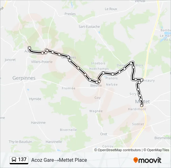 137 Bus Line Map