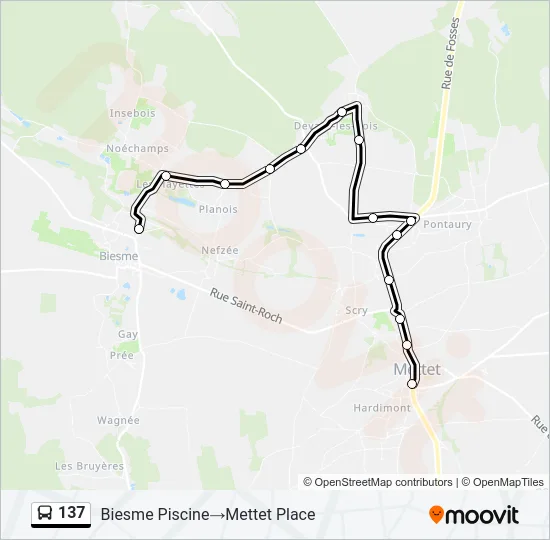 137 Bus Line Map