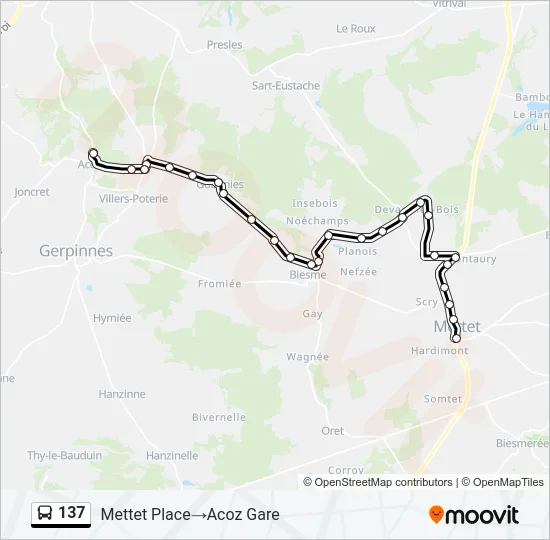 137 Bus Line Map