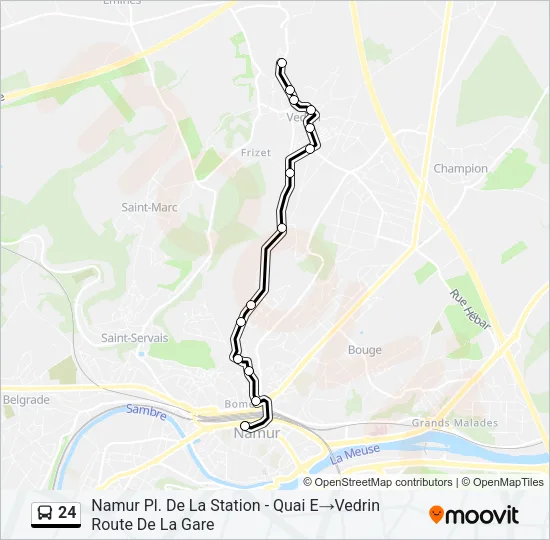 24 Bus Line Map