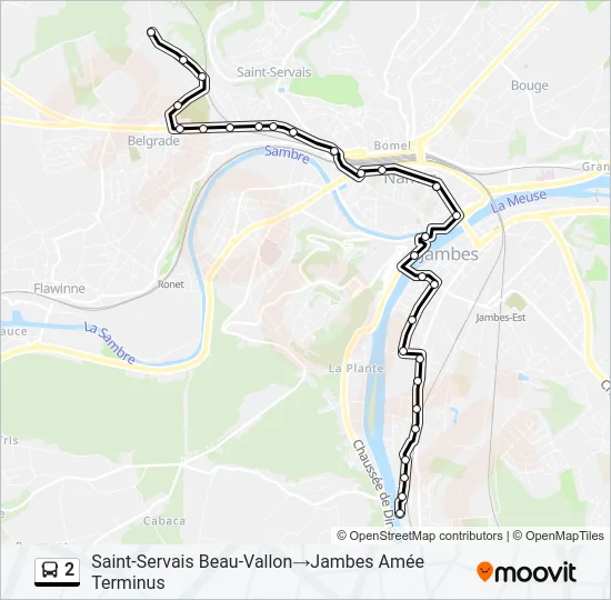 2 Bus Line Map