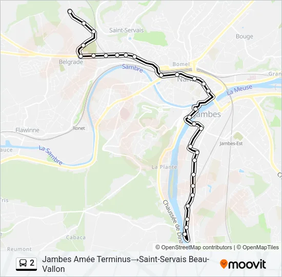 2 Bus Line Map